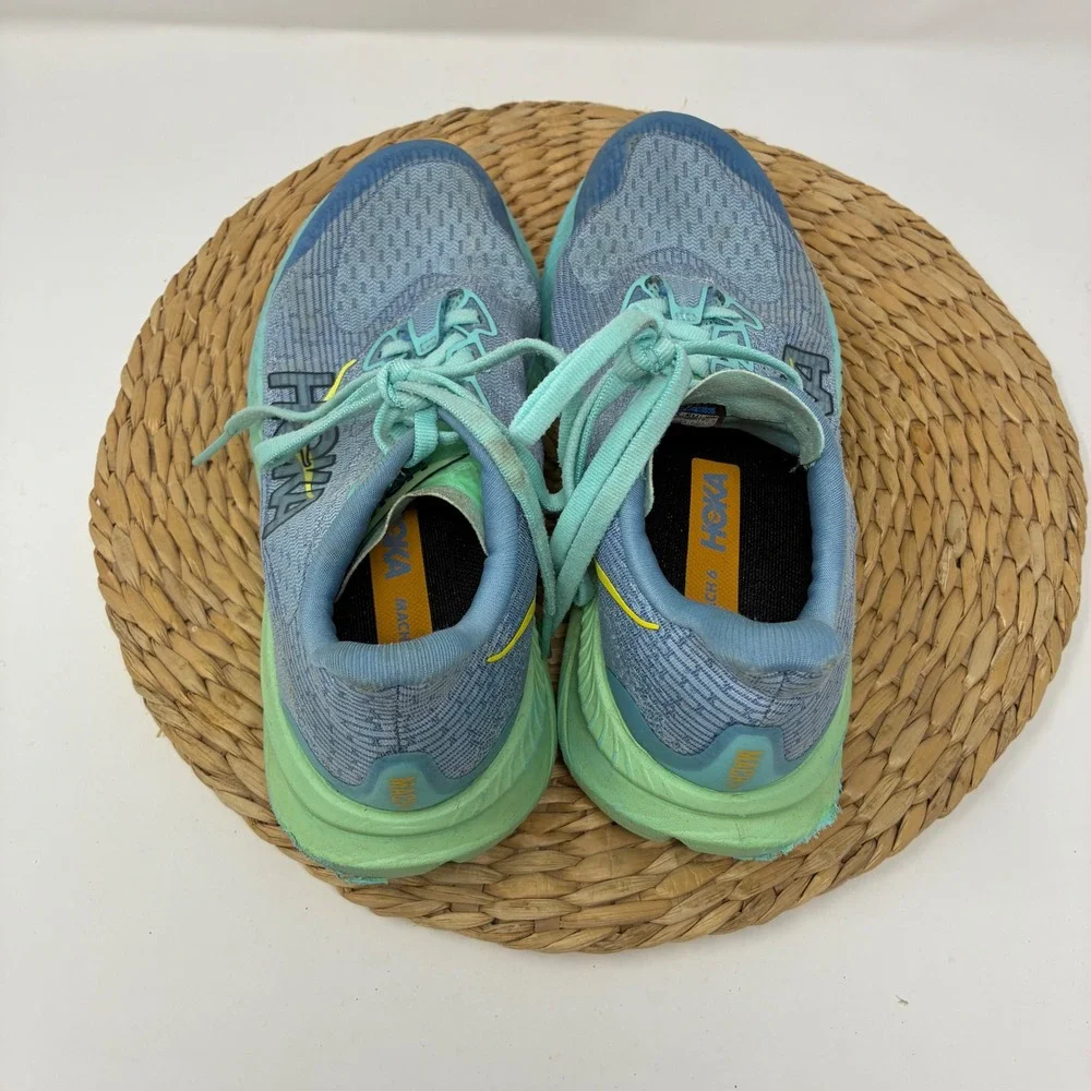 Hoka‎ Mach 6 Blue Green Running Shoes Sneakers Womens Size 6 Casual Athletic Gym